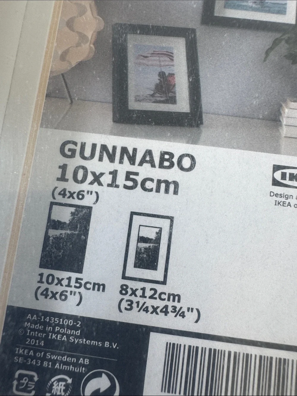 IKEA GUNNABO Black Photo Frame 4” x 6” (10x15 cm) - Set of 2